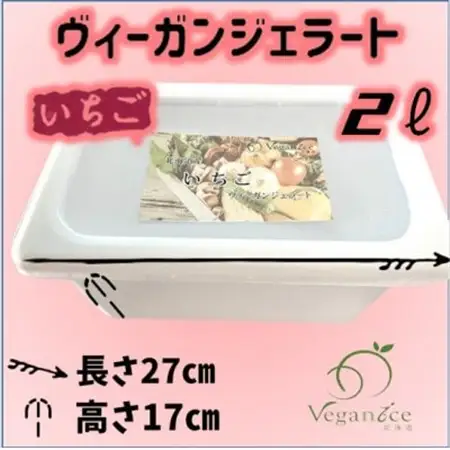 北海道産いちごヴィーガンジェラート2Lディッシャー付き_菓子・スイーツ アイス・ジェラート  _【配送不可地域：離島】【1489410】