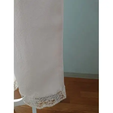 シルクペチコート　ロング白生成　シルクレース付　丹後ちりめん_装飾品・工芸品 女性・レディース 洋服 _【1473741】