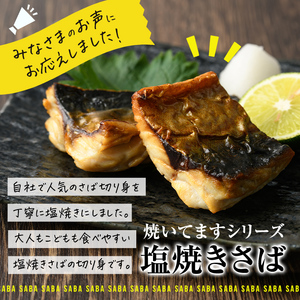 ＜ 訳あり ＞ 塩焼きサバ 切り身(計22切・2切入り×11袋) おかず おつまみ 小分け 個包装 鯖 切り身 切身 骨取り 骨抜き 温めるだけ 簡単調理 自然解凍 国産 冷凍 お弁当 惣菜 お惣菜 焼き魚 塩鯖 塩サバ 焼いてますシリーズ 【DL24】【鶴見食賓館】