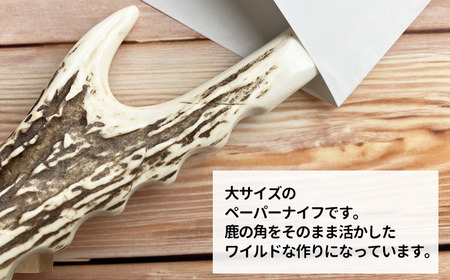 鹿の角 ペーパーナイフ 大 1個 【竜鹿】／ 鹿角 鹿 しか シカ グッズ 本物 加工 加工品 工芸 工芸品 クラフト ナイフ 日用品 雑貨 不揃い ふぞろい １個 人気 事務用品 事務 オフィス オフィス用品 文具 文房具 おすすめ