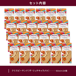 ハーゲンダッツ『クリスピーサンド24個セット（ザ・リッチキャラメル味）』アイスクリーム アイス スイーツ デザート ミルクアイス アイススイーツ アイスデザート_H0016-134