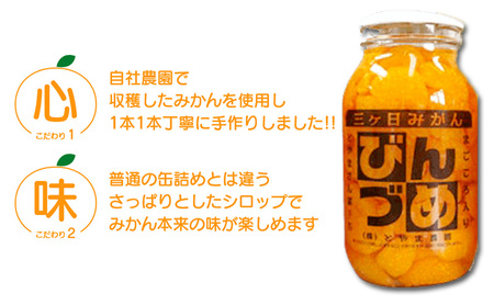 三ヶ日みかん みかんのびん詰詰め合わせ3本セット（900g×3本セット）静岡 浜松市