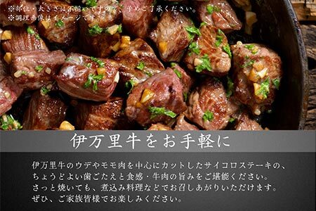 【数量限定】伊万里牛 サイコロステーキ 500g(100ｇ×5Ｐ)（ソース付き）　172-J964