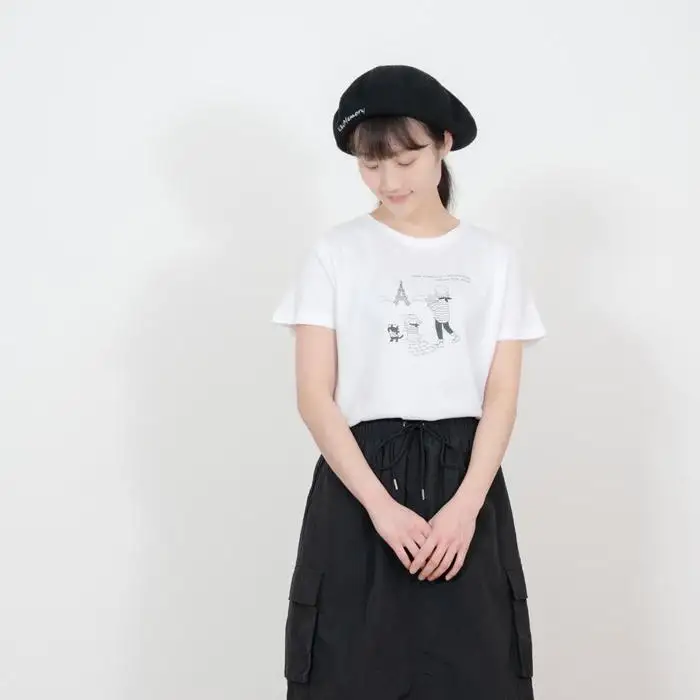 《2》【KEYMEMORY 鎌倉】トラベルイラストTシャツ WHTIE