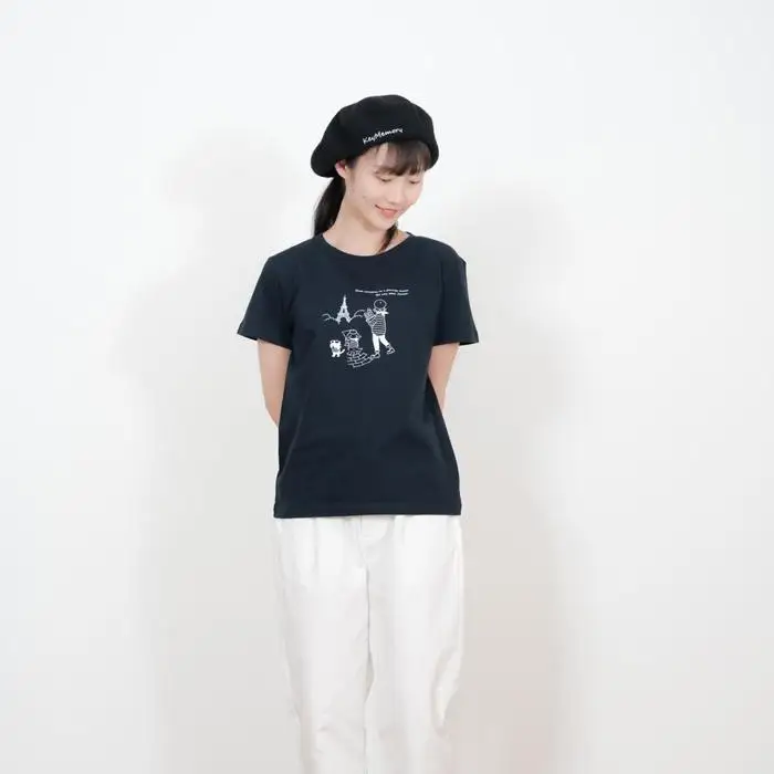 《3》【KEYMEMORY 鎌倉】トラベルイラストTシャツ NAVY
