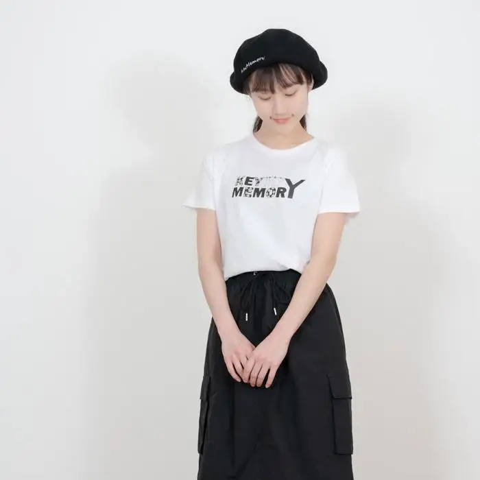 《2》【KEYMEMORY 鎌倉】フラワーロゴTシャツ WHITE