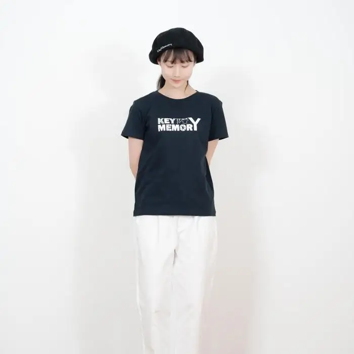 《2》【KEYMEMORY 鎌倉】フラワーロゴTシャツ NAVY