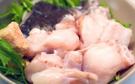 天然アンコウ鍋1.0kg（4人前）セット 魚エキス配合みそ味の鍋の素付き 魚 海鮮鍋 海鮮 鍋 鍋セット あんこう スープ付き 1キロ ご当地グルメ 【005_0135】