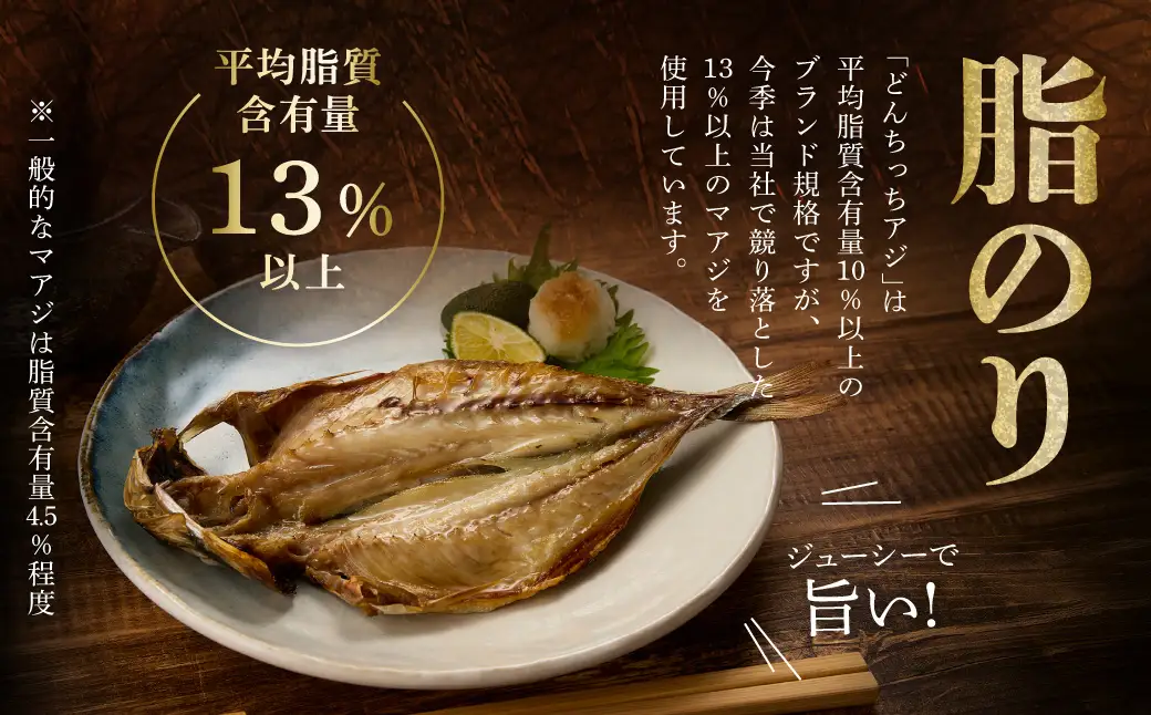 浜田市のブランド「どんちっちアジ」干物特大（200gサイズ）10枚個包装【019_1951】