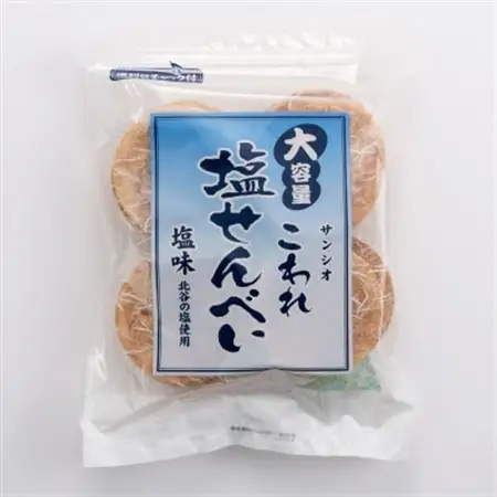 大容量 こわれ塩せんべい 塩味(16枚×12袋入り)【1506716】