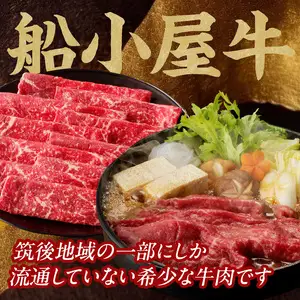 【牛肉】 船小屋牛 モモ 赤身スライス 【500g】《筑後》【冷凍】 176-005