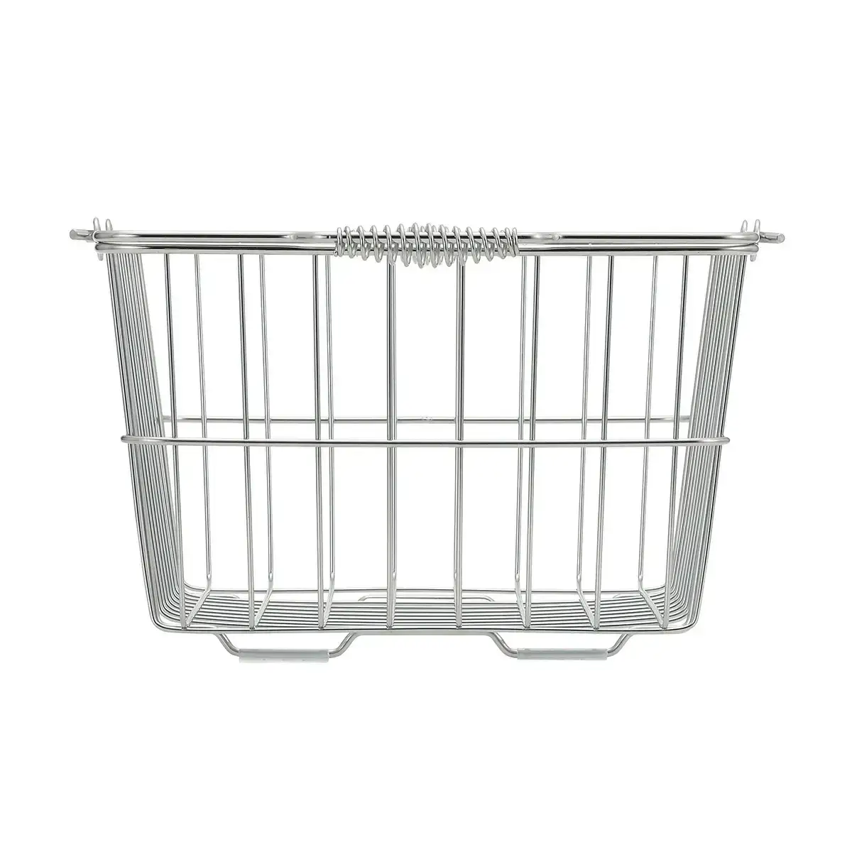 [家事問屋] 取って付きバスケット 中 ハンドル付 タオル収納 ステンレス製 キッチン用品 ランドリー用品 燕三条製 下村企販 新生活【020S068】
