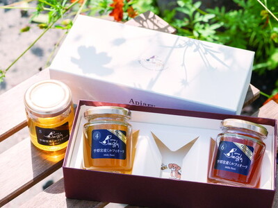 ビーグル養蜂園 はちみつ 3個セットギフトセレクション｜宇都宮産ミルフィオーリ Mille Fiori 大谷産 ハチミツ 国産 非加熱 純粋 蜂蜜 無添加 ギフト プレゼント 贈答品　※離島への配送不可