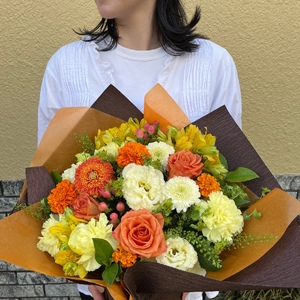 3か月 お届け お楽しみ！ 季節 の アレンジメント 「Large」 | アレンジ タイプ 高さ約42cm 横幅約40cm 