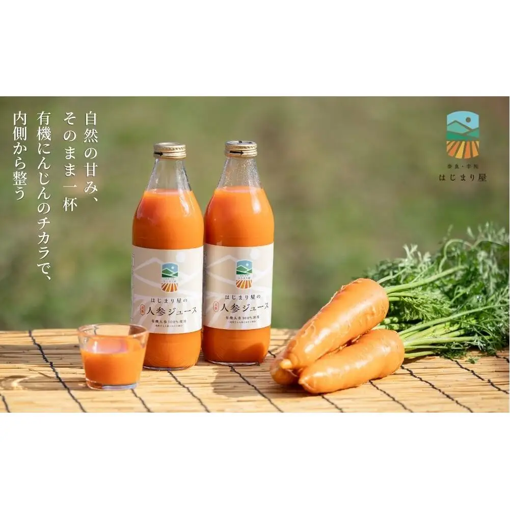 【期間限定】有機人参100％使用 人参ジュース 200ml×20本／ にんじん 有機野菜 無添加 野菜ジュース はじまり屋 奈良県 宇陀市 贈り物 ギフト ふるさと納税