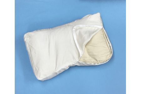 プロトレーナーが薦める 横向きに寝やすい低反発枕 専用ベージュ枕カバー付き [0259]