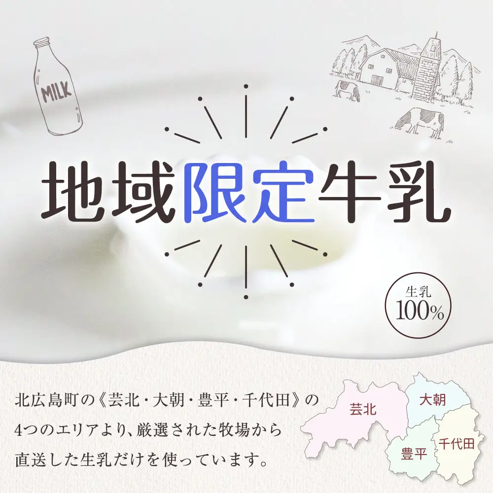 『定期便』牛乳「県北搾り」 1L×6本 全3回 生乳100% 広島 成分無調整_GE007_006s3