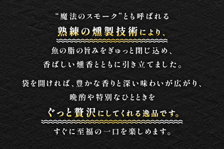 3種の魚燻製セット（天然ブリ・鯖・境港サーモン）【燻製 鮮魚 一夜干し スモーク半生レア 晩酌 おつまみ 食べ比べ 贈り物 ギフト ご自宅用 鳥取 ご当地 冷凍】