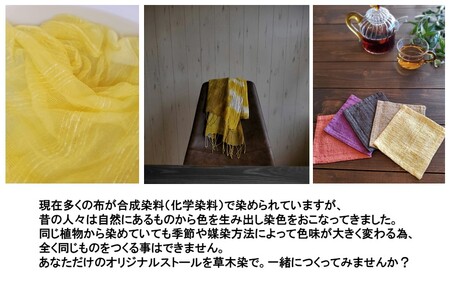 世界に1つだけのオリジナルストールがつくれる「草木染体験チケット」_2286R
