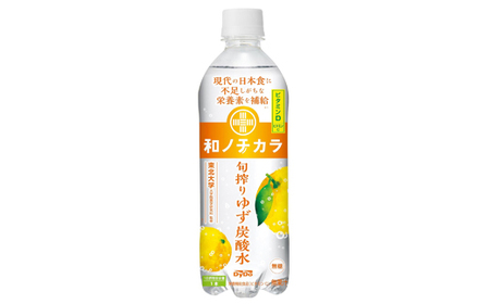 ダイドードリンコ　和ノチカラ　旬絞りゆず炭酸水500ｍｌ×24本【 炭酸 炭酸水 ソーダ水 神奈川県 山北町 】