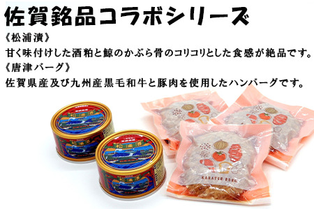 松浦漬缶詰(180g×2缶)と唐津バーグ(140g×3個)の詰合せ 総菜 おかず ご飯のおとも ギフト