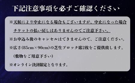 限定50セット　ふくろい遠州の花火(7月25日)ペアチケット有料芝生ブロック席