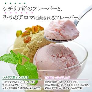 【数量限定】ジェラート 500ml×2種 食べ比べ  シチリア産 ピスタチオ TAROいちごミルク【大容量 アイス 業務用 セット 合計 1リットル スイーツ 人気 デザート 冷凍 氷菓子 家族 ファミリーサイズ 苺】