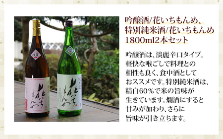 吟醸酒/花いちもんめ、特別純米酒/花いちもんめ・1800ml2本セット ／ふるさと納税 酒 お酒 日本酒 吟醸酒 特別純米酒 1800ml 2本 セット 千葉県 山武市 SMG006