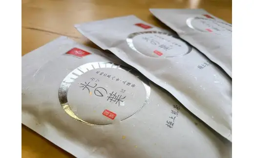 【ギフト用】奥八女上陽茶 極上煎茶「光の葉」100g×3本セット箱  茶 お茶 八女茶 緑茶 福岡県 八女市 178-001-GFT