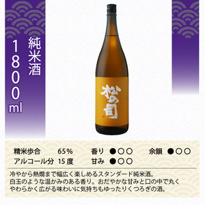 定期便 日本酒 松の司 「純米酒」 3本 ( 1種類 × 3回 ) 1800ml 父の日 金賞 受賞酒造【 お酒 一升瓶 日本酒 酒 松瀬酒造 人気 日本酒 おすすめ 日本酒 定番 御贈答 銘酒 贈答品 滋賀県 竜王町 ふるさと納税 父の日 】