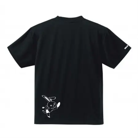 JTTA公認　卓球ユニフォーム【男女兼用(ドライ):Lサイズ】うさぎ　ブラック_装飾品・工芸品  洋服 _【1511086】