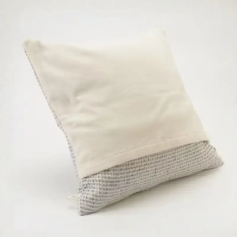 【グレー】オーガニックコットン麻混ワッフルクッションカバー45＊45【canl0010-2】