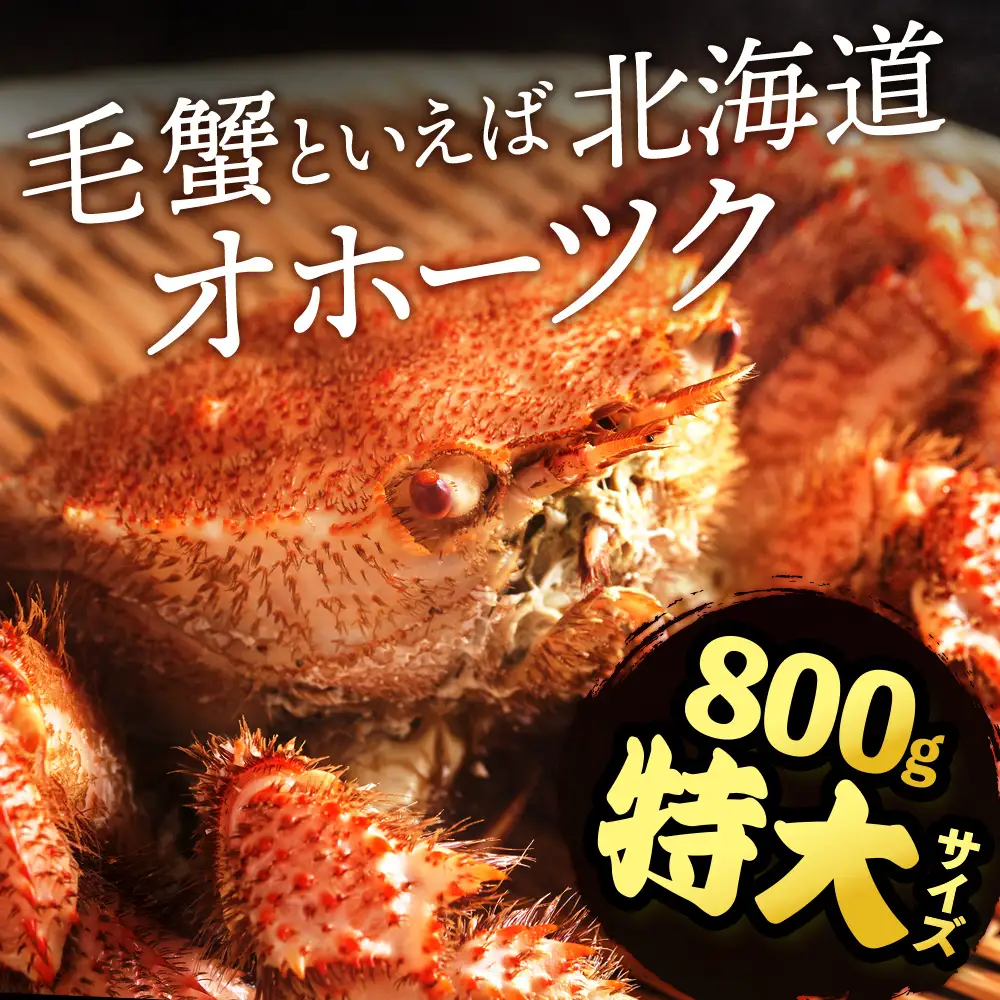 ☆北海道産 毛ガニ 約800g×2尾 セット