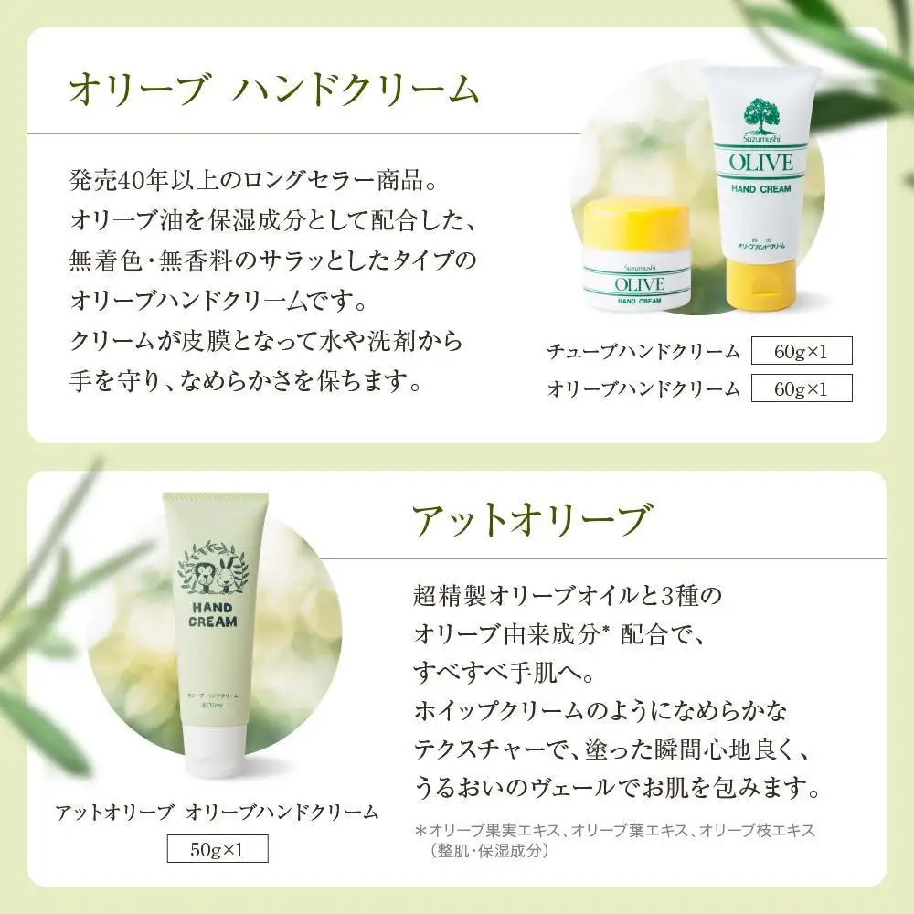 オリーブハンドクリーム３点セット【SM2】