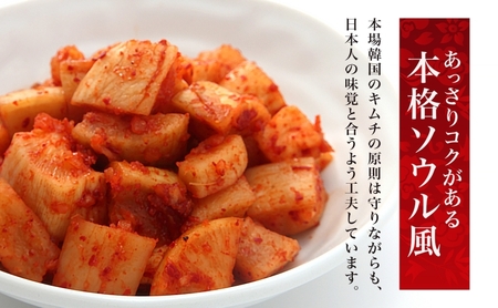 定期便 12ヶ月 長野県 カクテギ 1kg 国産 大根 カクテキ キムチ 大根キムチ 発酵 漬物 ご飯のお供 おかず おつまみ プレゼント ギフト お取り寄せ 韓国 キムフーズ 信州 送料無料 上田