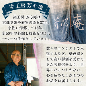 ストール シルクオーガンジー ぼかし染(70×190cm)工芸品 染物 手作り【115100700】【染工房　芳心庵】