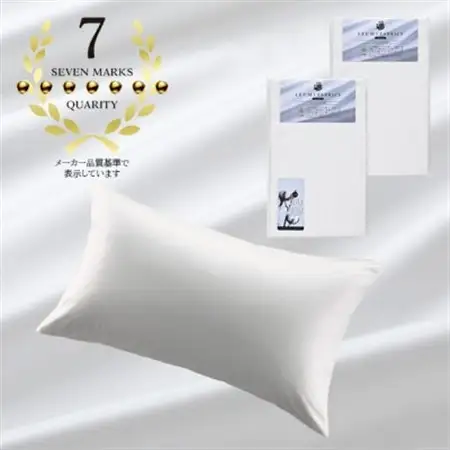 (50×90cm)ポーランド産マザーグースダウンピロー(羽毛枕)95%＆ピローケース:ピュアホワイト【1501406】
