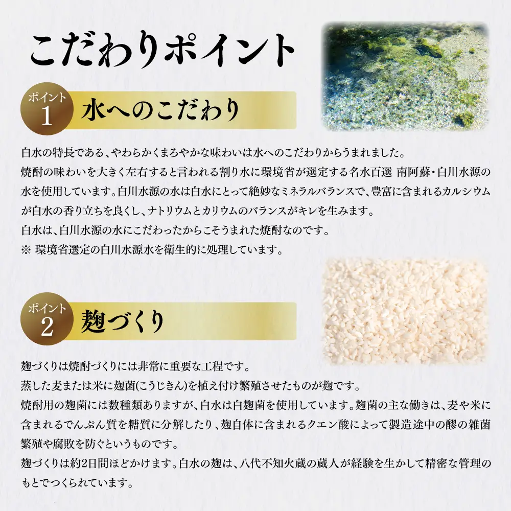 八代不知火蔵 白水 麦焼酎 米焼酎 米芳醇 焼酎 飲み比べ 720ml 各2本 (計6本) 瓶