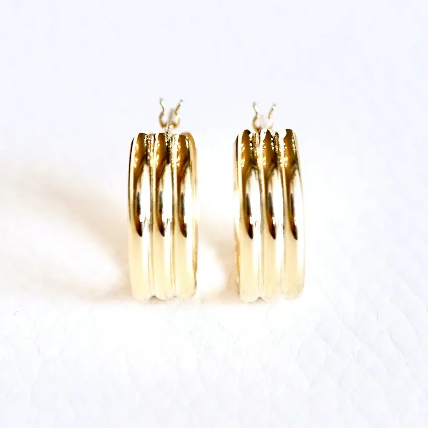 K18 イエローゴールド 地金 フープピアス(直径15mm) 保証書付 KO-0029 SWAD030
