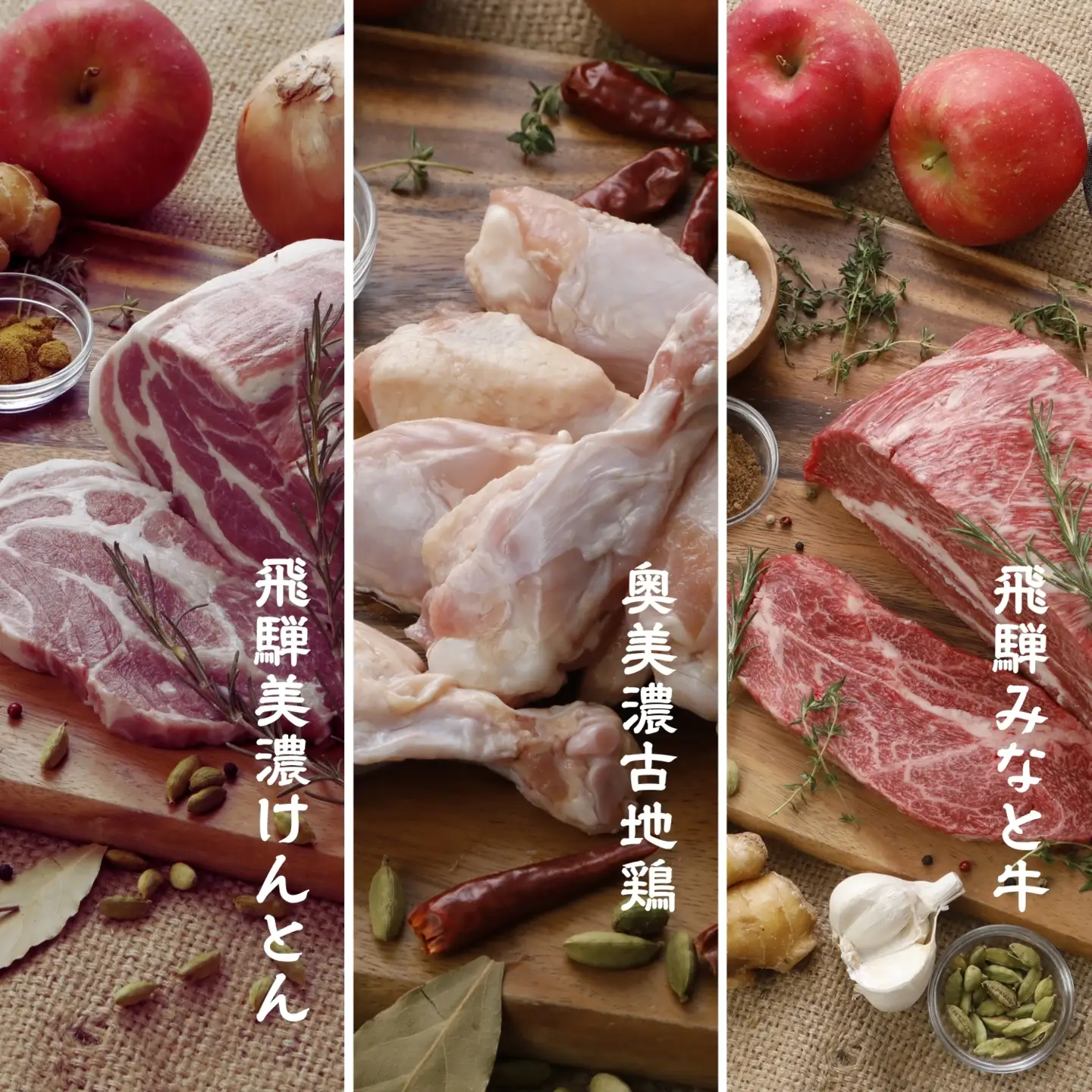 【ギフト仕様】ゆるっとグルテンフリーカレー ビーフ（中辛）ポーク（甘口）バターチキン（辛口）合計3食セット【092E-005】