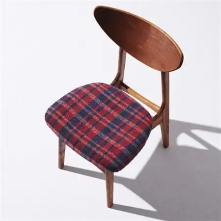 Karl Dining Chair ガルボ タータンレッド ダークブラウンフレーム【SWOF】_雑貨・日用品 椅子・チェア・ソファ 家具・インテリア _【1487539】