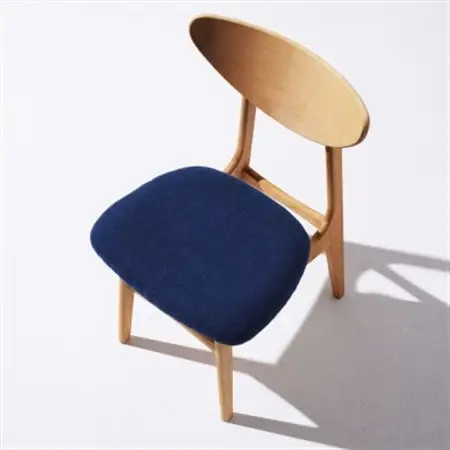 Karl Dining Chair ヘリンボーン ネイビー ナチュラルフレーム【SWOF】_雑貨・日用品 椅子・チェア・ソファ 家具・インテリア _【1487596】