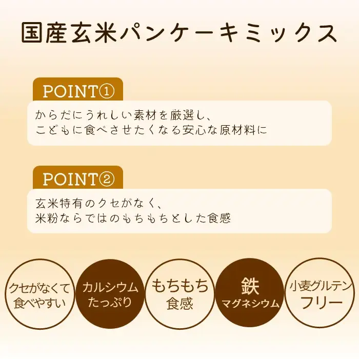 国産玄米パンケーキミックス（400g×10セット） No.498