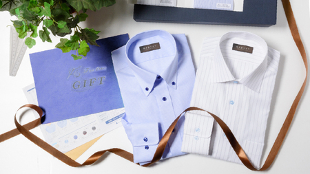 メンズオーダーシャツギフト券(綿・ポリエステル混紡)|シャツ