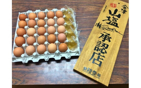 33-H 【6か月定期便】【卵かけご飯セット～山塩たれ付き～】平飼い会津地鶏の卵 45個、卵かけご飯用山塩タレ 20個 ※沖縄・離島への配送不可
