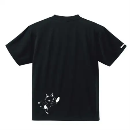 JTTA公認　卓球ユニフォーム【男女兼用(ドライ):140サイズ】ねこ　ブラック_装飾品・工芸品  洋服 _【1515341】