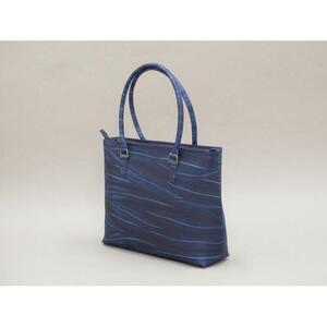 本革 藍染め 絞りトートバック