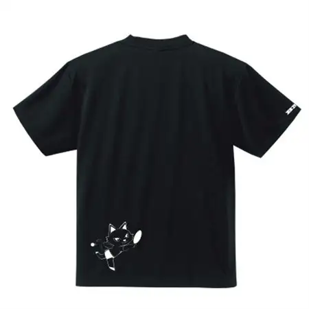 JTTA公認　卓球ユニフォーム【男女兼用(ドライ):XLサイズ】ねこ　ブラック_装飾品・工芸品  洋服 _【1515861】