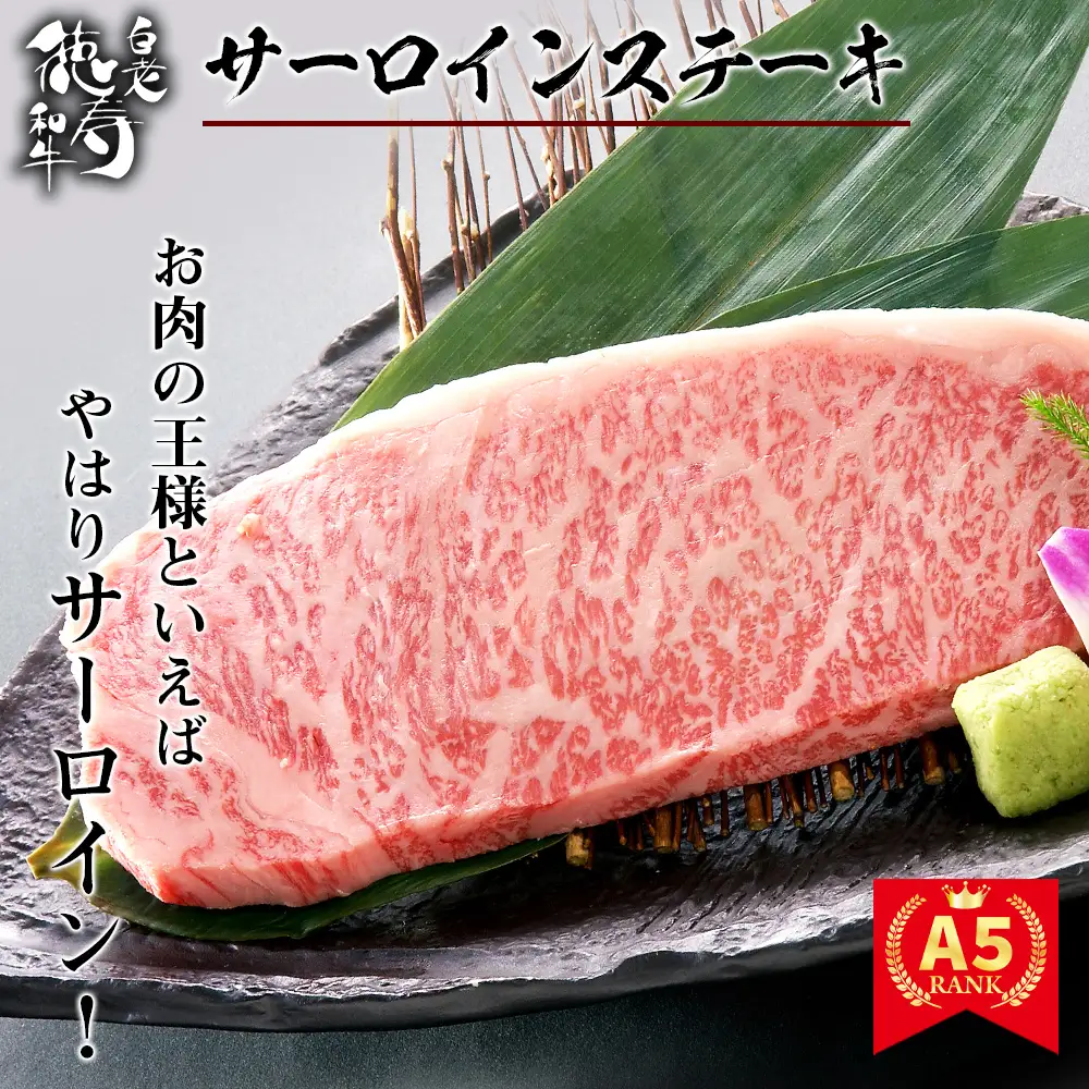 サーロインステーキ＆粗挽き生ハンバーグセット 白老牛 北海道 徳寿 BJ081