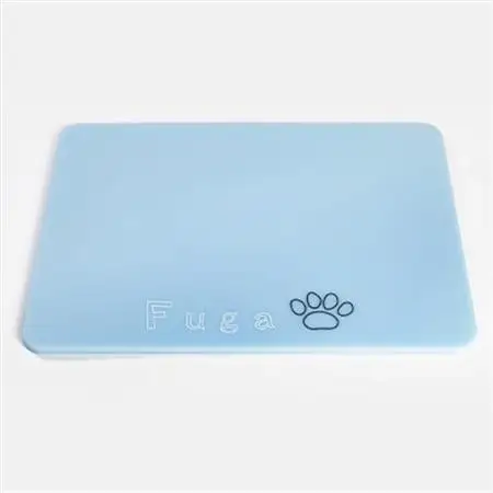 【犬猫用】ペットひんやりマット　文字入れオーダーメイド　ブルー_ ペット用品  _【1506666】
